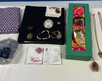 HST267 - Mystery Lot-Sarong, Shells, Champagne /Wine Sealers & More