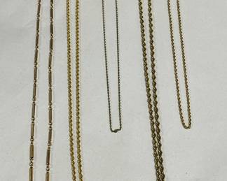 HST246- Collection If Gold-Filled (plated) Chains W/ Pendants 