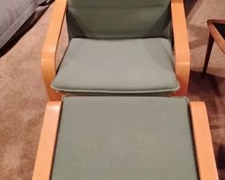 IKEA Poang Armchair and Ottoman