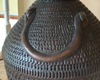 Woven Basket Table Lamps (Pair)