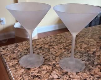 Frosted Martini Glasses (Set of 2)