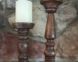 Decorative Wooden Candlestick Holder