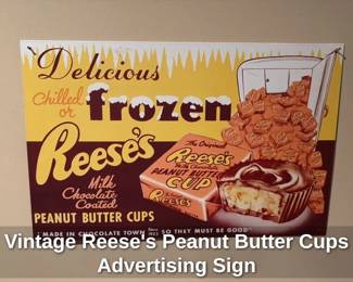 Vintage Reese's Peanut Butter Cups Advertising Sign