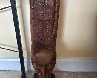 Carved Wooden Tiki Statue