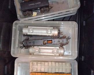 Collection of Vintage Lionel Train Cars and Accessories