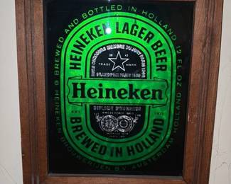 Heineken Lager Beer Mirror Sign