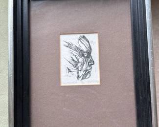 Beethoven Portrait Etching by P.M. Prince