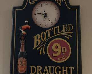 Guinness Bottled Draught Toucan Clock