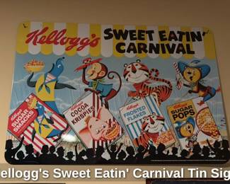 Kellogg's Sweet Eatin' Carnival Tin Sign