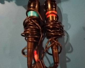 Dual Wired Microphones with Audio Cables