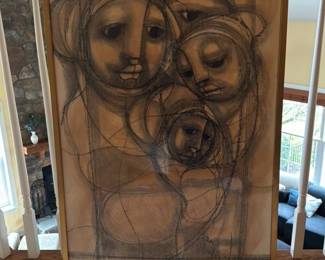 Abstract Family Portrait Painting