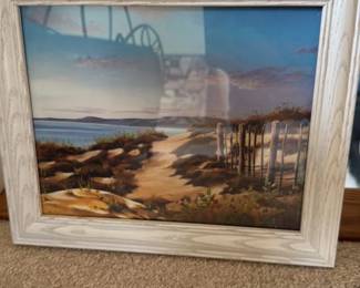 Seascape with Dunes and Fence