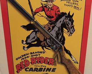 Red Ryder Carbine Daisy Air Rifles Advertising Sign