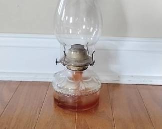 Glass Oil Lamp with Brass Burner