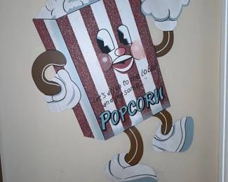 Anthropomorphic Popcorn Box Wall Decor