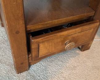 Wooden End Table with Drawer