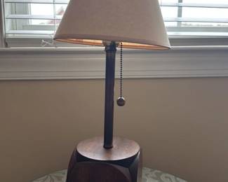 Mid-Century Modern Wood Table Lamp