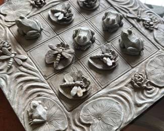 Frog and Dragonfly Garden Chess Set