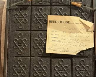Framed Chinese Black Tea Brick Art
