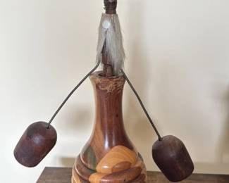 Vintage Wooden "Maraca" Figurine