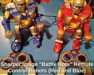 Sharper Image "Battle Bots" Remote Control Robots (Red and Blue)