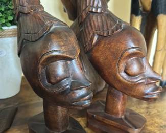 African Tribal Carved Wooden Busts (priced individually)