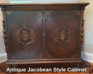 Antique Jacobean Style Cabinet