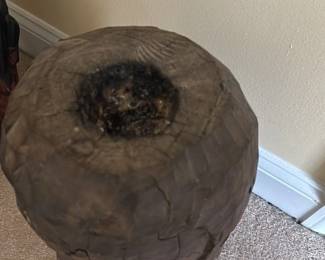 Primitive Wooden Tribal Head Sculpture