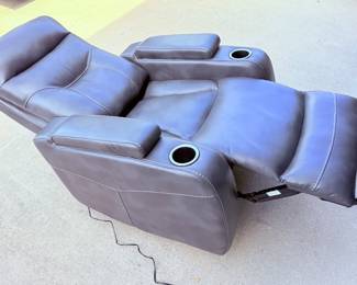 Blue light power recline chair with 2 cupholders & storage - timberland co. Ltd - purchased in the last year - works great! 