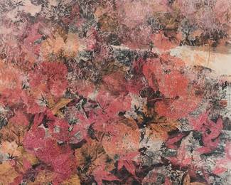 3161
Hang Faji
(b. 1946)
"Morning Frost," 1983
Gouache on paper
Signed in Chinese and dated 1983.10 in black ink, and stamped with a red ink chopmark, at the center of the right edge; titled on a label affixed to the frame's backing paper
Sight: 27.25" H x 26.75" W
Estimate: $300 - $500