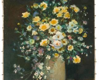 3001
Wang Xia
(b. 1936)
"Delicate"
Oil on canvas
Signed lower right: Wang Xia; titled by repute
18.75" H x 15.5" W
Estimate: $2,000 - $3,000