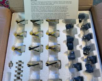 Ski theme chess and checkers set 