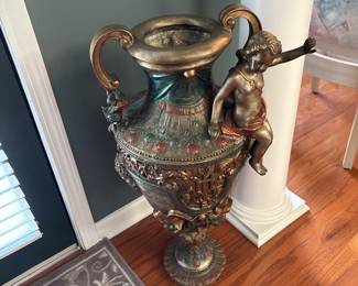 1 of a pair, metal urns