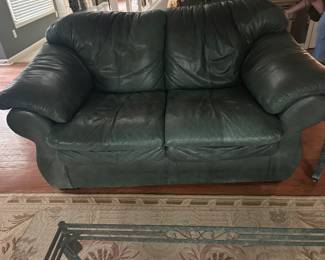 Leather loveseat - coordinating sofa