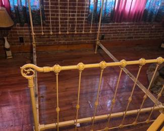 Iron full size bed.