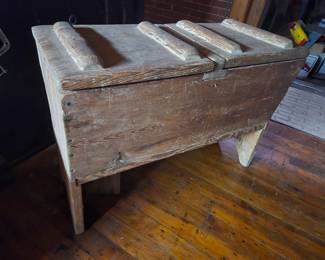Primitive flour/meal bin.