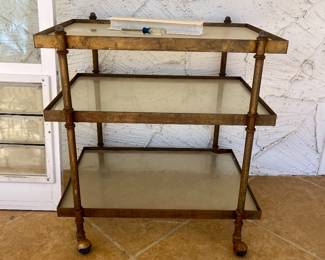 Franch brass bar cart