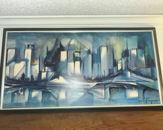MODERN CITYSCAPE PAINTING BY OZZ FRANCA.