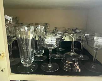 SILVER TRIMMED STEMWARE