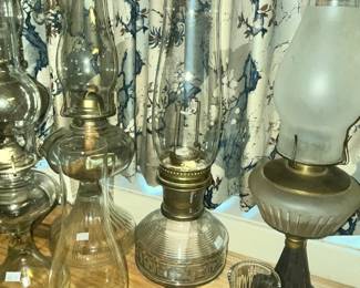 HUGE OIL LAMP COILLECTION - IT'S ALL THROUGH THE HOUSE!