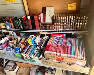 STORAGE SHED FULL OF BOOKS .......