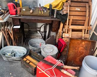 SINGER TREADLE SEWING MACHINE & MORE