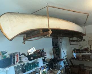 EVEN A VINTAGE 12 ft CANOE IN THE GARAGE!