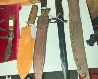 MANY KNIVES, BAYONETTES & MORE!