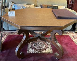 GREAT MID-CENTURY OCTOGON DINING TABLE