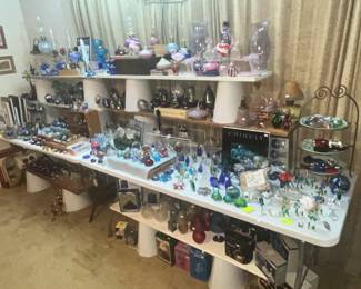 AND ANOTHER LONG TABLE FULL OF GLASS!