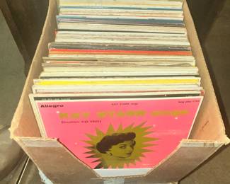 BOX OF RECORD ALBUMS
