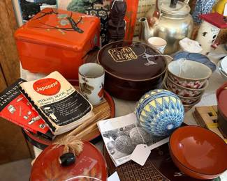 Japanese Lacquered Powder Box,
Japanese Jubako, , etc. (in Dining Rm)