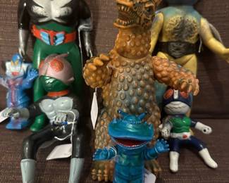 Vintage Japan Bandai Sofubi, Kaman, Riders, Kane Gon Marusan Finger Puppet …(by register)