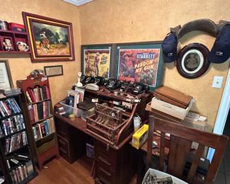 Framed Western movie posters 